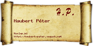 Haubert Péter névjegykártya